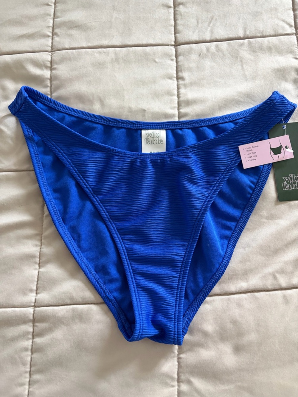 Wild Fable Cobalt Blue Textured Bikini Bottom